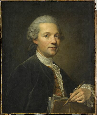 Portrait d'un artiste, dit aussi : Portrait de l'architecte Ange Jacques Gabriel, ou Portrait de Greuze lui-même.de l'architecte Gabriel.