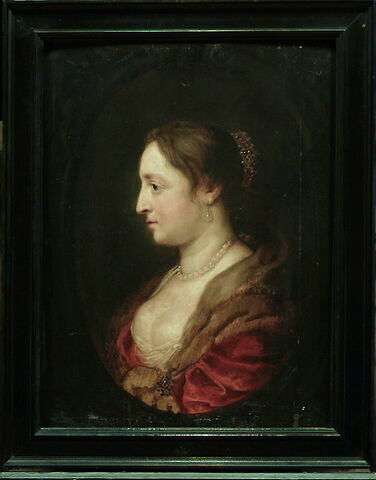 Portrait en médaillon d’un membre de la famille Fourment, dit auparavant Portrait de Suzanne Fourment (1599-1643), sœur d’Hélène Fourment, la seconde femme de Rubens, image 2/2