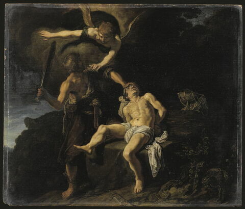 L’Ange du Seigneur empêchant Abraham de sacrifier son fils Isaac