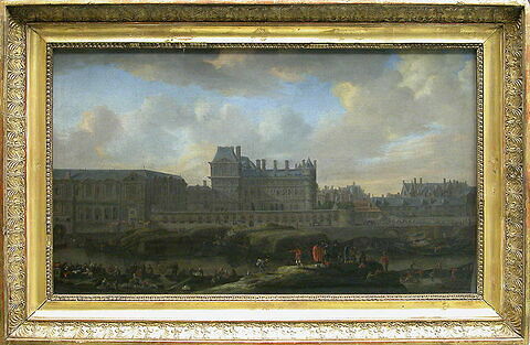 Vue de l'ancien Louvre depuis la Seine, avant les agrandissements entrepris sous Louis XIV (1654-1715), image 4/5