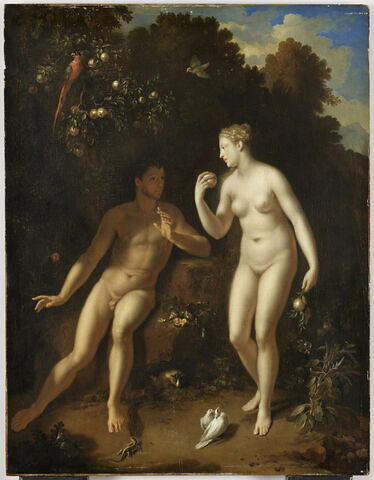 Adam et Ève près de l’arbre du Bien et du Mal
