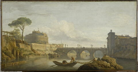 Le Pont et le château Saint-Ange à Rome