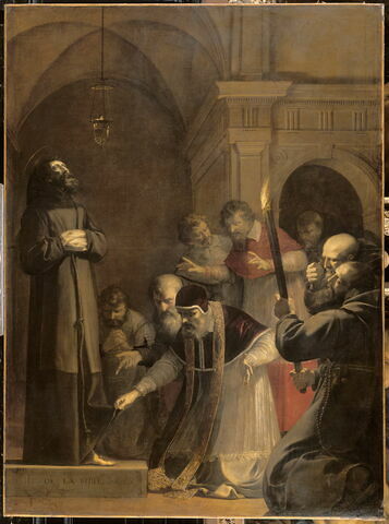 Le pape Nicolas V, en 1449, se fait ouvrir le caveau de saint François d'Assise, image 3/4