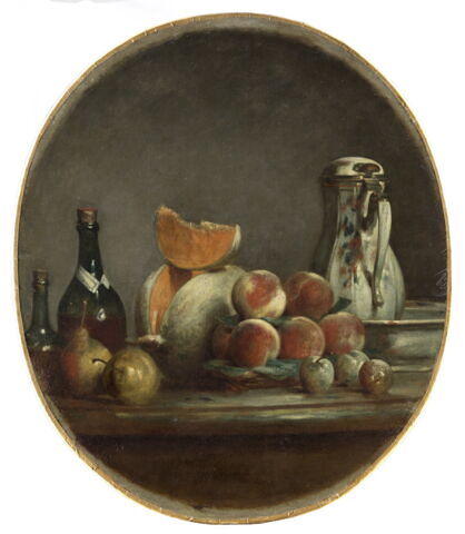 Melon, poires, pêches et prunes, dit aussi Le Melon entamé., image 1/4