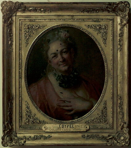 Le chanteur Pierre de Jélyotte (1713-1797), dans le rôle de la nymphe Platée, de l'opéra bouffe de Rameau 