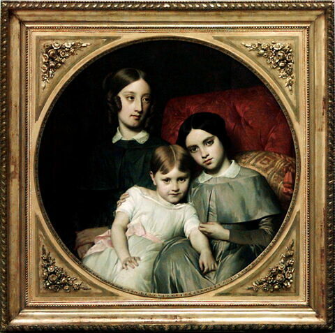 Portrait des trois filles d'Alphonse Jacob-Desmalter (plus tard Mmes Guillaume, Lacasse et Rouart), image 2/2