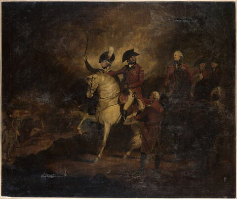 George III passant en revue le 3e et le 10e régiment de dragons