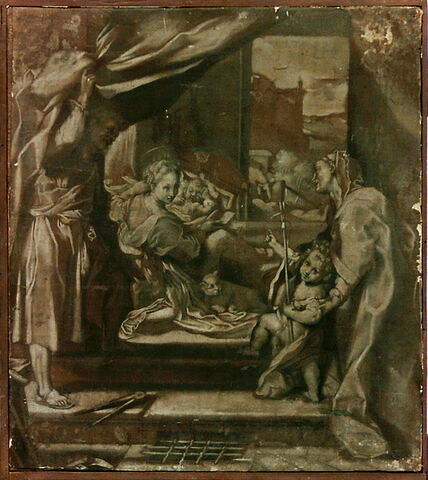 La Sainte Famille avec sainte Élisabeth et le petit saint Jean Baptiste
