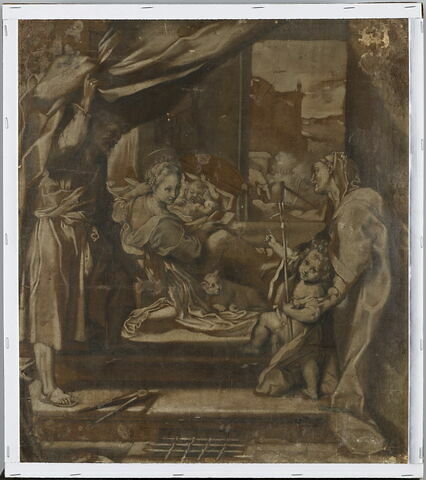 La Sainte Famille avec sainte Élisabeth et le petit saint Jean Baptiste