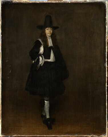 Portrait d'un homme au chapeau, représenté en pied