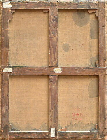 dos, verso, revers, arrière ; vue d'ensemble ; vue sans cadre © 2005 Musée du Louvre / Angèle Dequier
