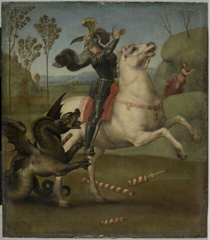 Saint Georges luttant avec le dragon