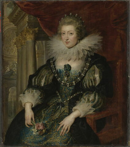 Portrait d’Anne d’Autriche (1601-1666), reine de France, épouse de Louis XIII et mère de Louis XIV