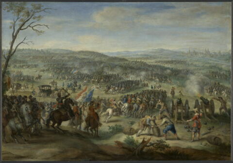 Représentation présumée de la bataille de la Montagne Blanche près de Prague (1620), image 1/3