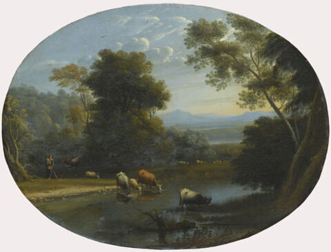 Paysage avec pâtre et troupeau