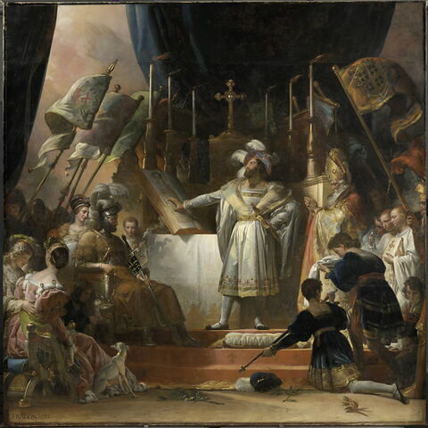 Plafond : François Ier prêtant le serment des chevaliers, image 1/39