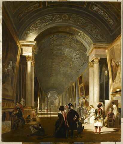 Vue de la Grande Galerie du Louvre, 1841