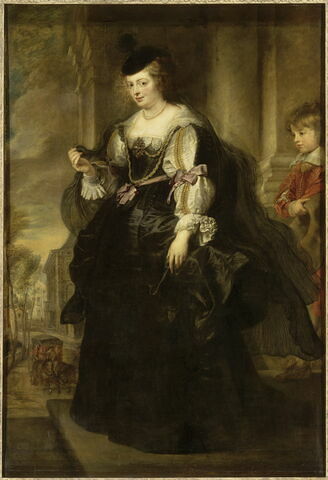 Portrait d’Hélène Fourment (1614-1673) au carrosse, suivie de son jeune fils Frans en page, image 6/6
