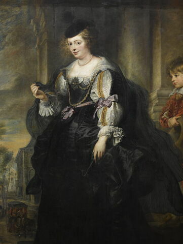 Portrait d’Hélène Fourment (1614-1673) au carrosse, suivie de son jeune fils Frans en page, image 3/6