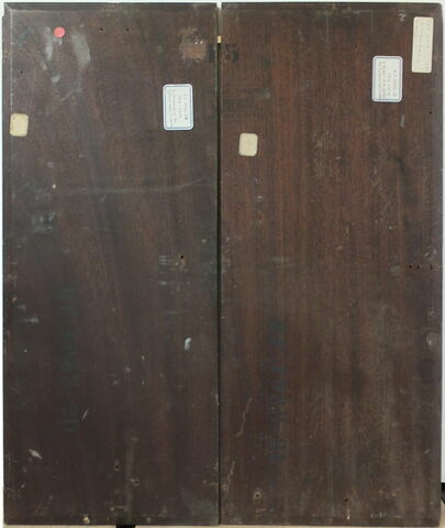 dos, verso, revers, arrière ; vue d'ensemble ; vue sans cadre © 2013 Musée du Louvre / Peintures