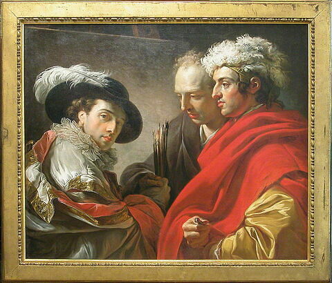 Triple portrait de l'artiste, de l'architecte Pierre Rousseau et du peintre Coclers Van Wyck, image 2/5
