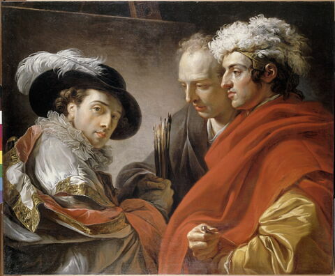 Triple portrait de l'artiste, de l'architecte Pierre Rousseau et du peintre Coclers Van Wyck, image 4/5
