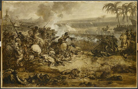 La Bataille des Pyramides (21 juillet 1798). Esquisse