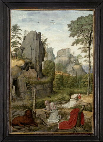 Saint Jérôme pénitent dans un paysage avec l'épisode du lion qu'il guérit, image 2/3