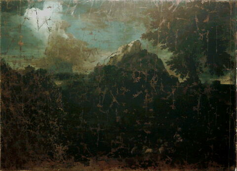 Paysage montagneux avec bergers et moutons., image 2/2
