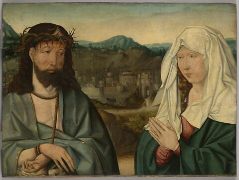 Le Christ couronné d'épines et la Vierge de douleur