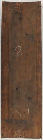 dos, verso, revers, arrière ; vue d'ensemble ; vue sans cadre © 2014 Musée du Louvre / Peintures