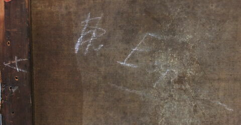 dos, verso, revers, arrière ; détail inscription © 2017 Musée du Louvre / Peintures