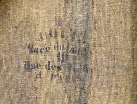 dos, verso, revers, arrière ; détail cachet © 2022 Musée du Louvre / Peintures