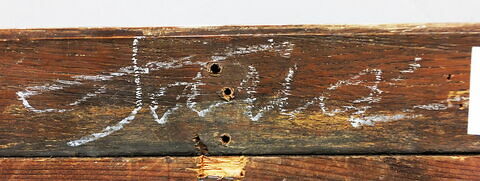 dos, verso, revers, arrière ; cadre ; détail inscription © 2017 Musée du Louvre / Peintures
