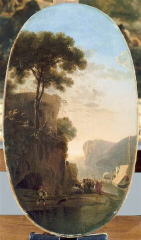 Paysage avec une tour surplombant une rivière, image 4/5