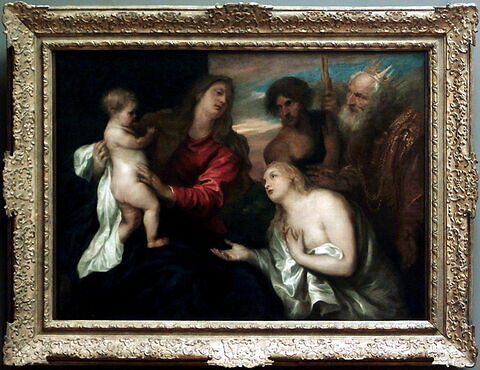 La Vierge, l'Enfant Jésus et les trois repentants (David, la Madeleine et le Fils prodigue), image 2/3