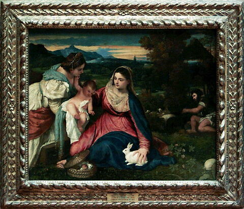 La Vierge à l'Enfant avec sainte Catherine d'Alexandrie et un berger,  dit La Vierge au lapin, image 16/16