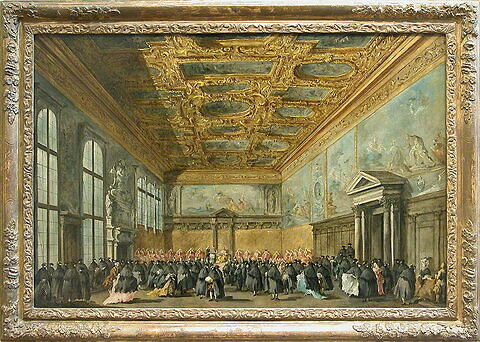 L'Audience accordée par le doge de Venise dans la salle du Collège au palais des Doges de Venise, image 2/3