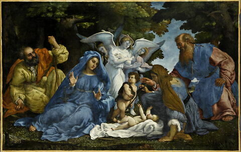 L'Adoration de l'Enfant Jésus avec la Vierge, saint Joseph, le petit saint Jean Baptiste, sainte Élisabeth, saint Zacharie et trois anges ou La Reconnaissance de la nature divine du Christ
