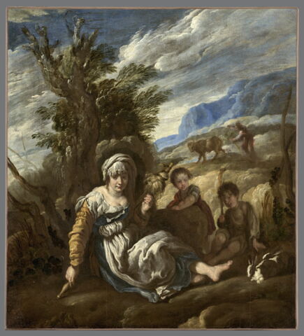 La Vie champêtre, ou La Fileuse, ou Adam et Ève condamnés au travail