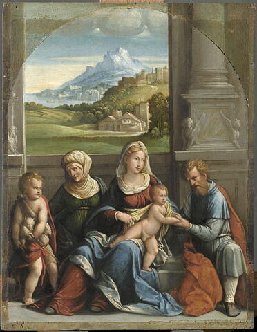 La Vierge, l'Enfant Jésus et saint Joseph avec sainte Élisabeth et le petit saint Jean Baptiste