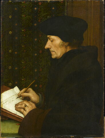 Portrait d'Érasme (1467-1536) écrivant
