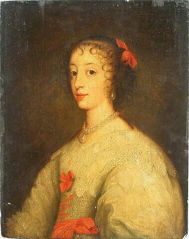 Portrait de Henriette de France (1605-1669), fille d'Henri IV, épouse de Charles Ier et reine d'Angleterre en 1625., image 2/2