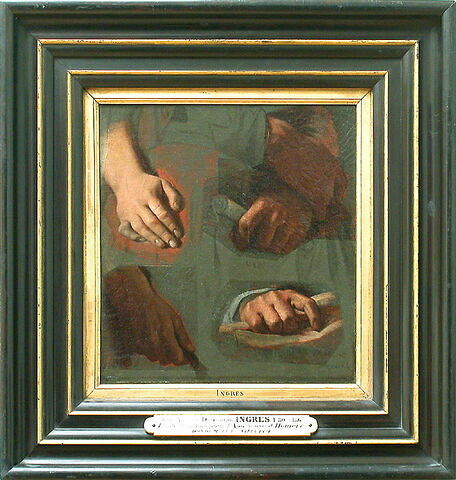 Études pour l' Apothéose d'Homère: mains de Virgile, de Corneille, d'Euripide, image 2/2