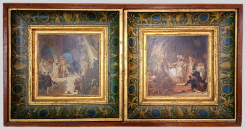 François Ier reçoit les tableaux rapportés d'Italie par le Primatice. Esquisse de plafond., image 2/5