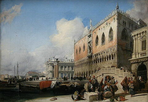 Vue de Venise. Le Quai des Esclavons et le Palais des Doges, image 4/4
