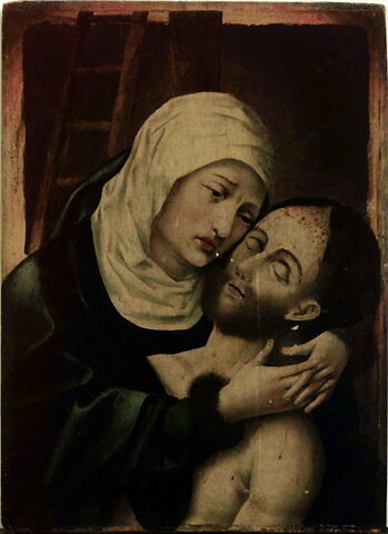 Pietà à mi-corps (la Vierge en buste serrant contre elle le corps de son fils), image 2/2