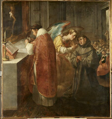 Saint Bonaventure recevant la communion des mains d'un ange, image 1/7