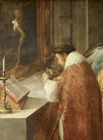 Saint Bonaventure recevant la communion des mains d'un ange, image 5/7
