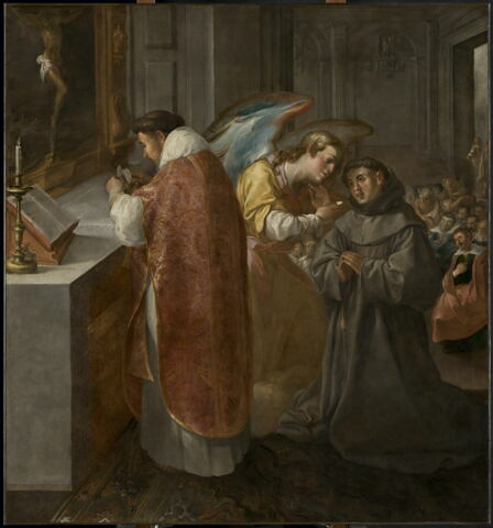 Saint Bonaventure recevant la communion des mains d'un ange, image 1/8